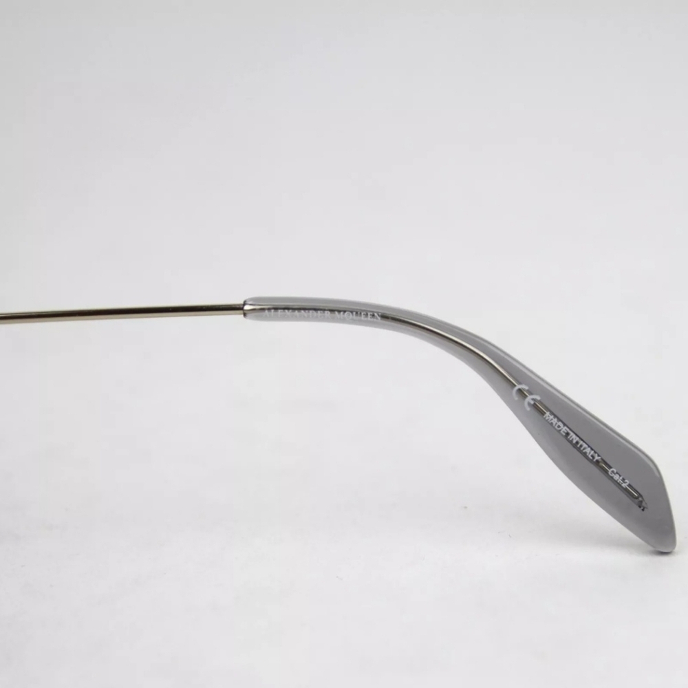 ALEXANDER MCQUEEN Blue Reflective Aviator Sunglasses, NWT - Picture 7 of 7